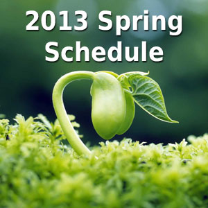 Spring 2013 Teaching Schedule